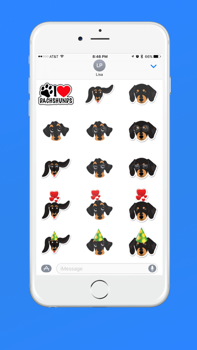 Screenshot #2 pour Dachshund Emoji - Black and Tan