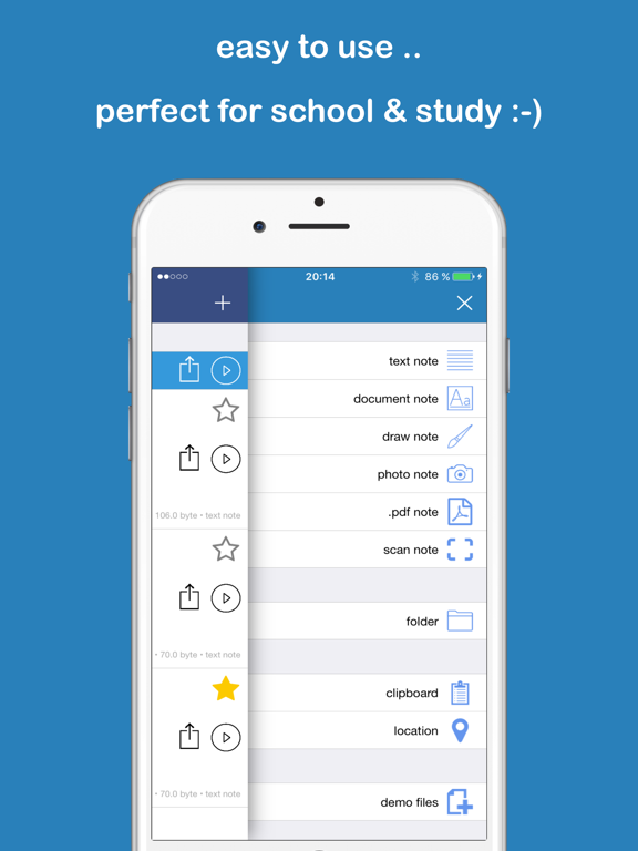 iSpicker - fade in and out your notes (LIGHT) iPad screenshot