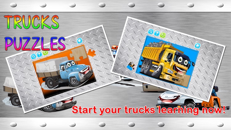 Trucks Jigsaw Puzzles Educational Games for Kids