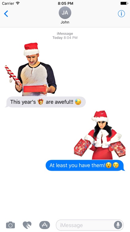 Sad Christmas and New Year Stickers for iMessage!