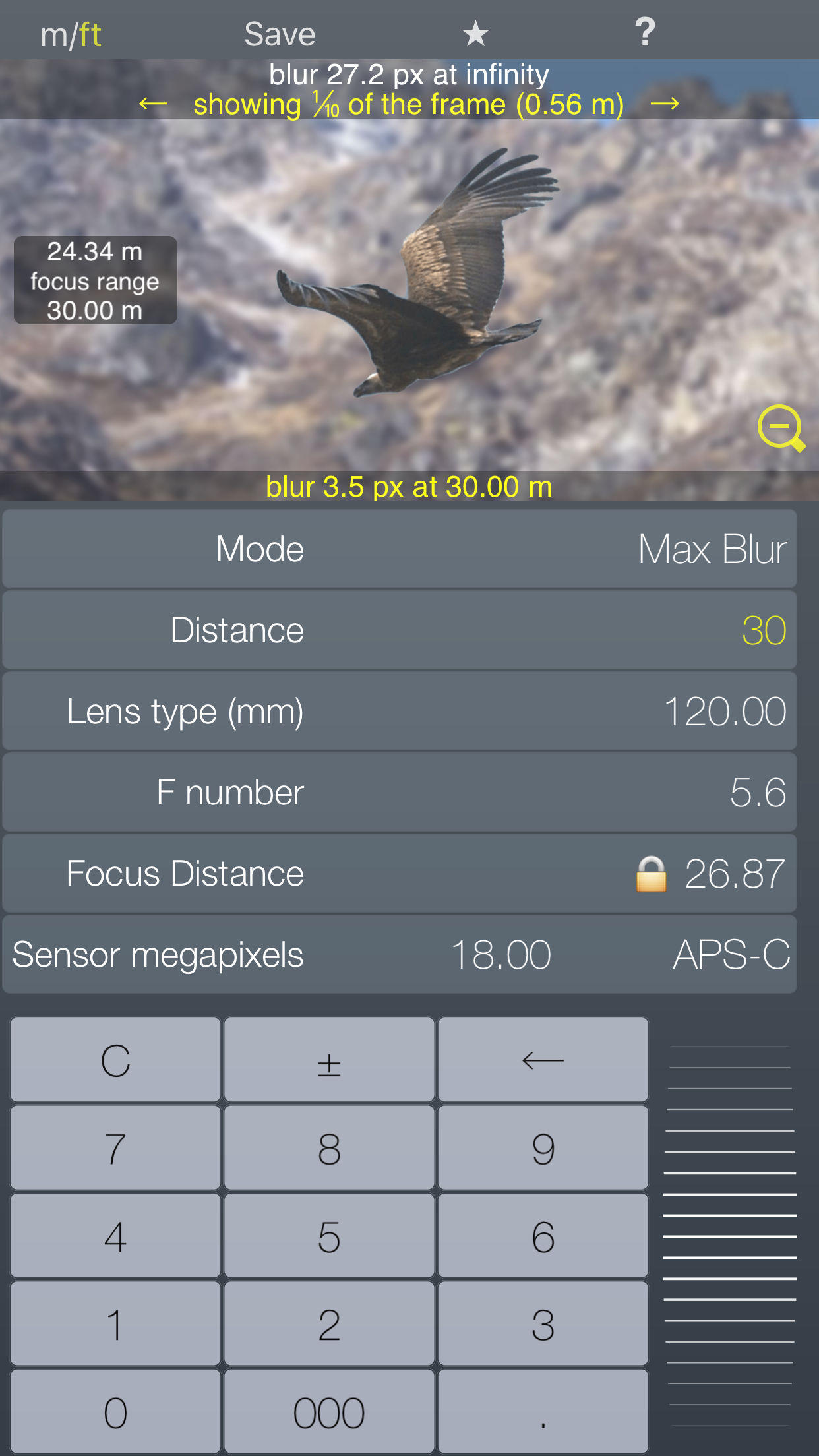 Focus Lt hyperfocal DOF screenshot 3