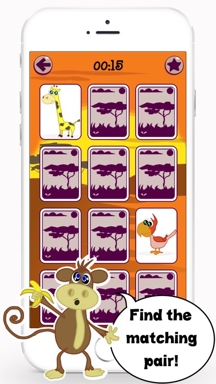 Tropical Animals Matching Game to Train Your Brain