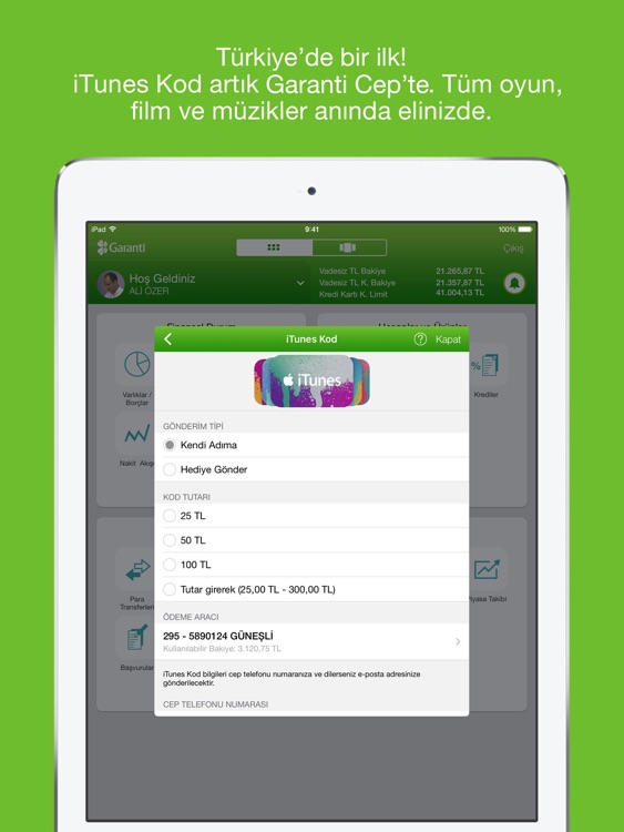 Garanti BBVA Tablet