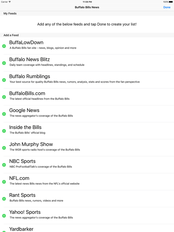Screenshot #3 for Bills News - A News Reader for Buffalo Bills Fans