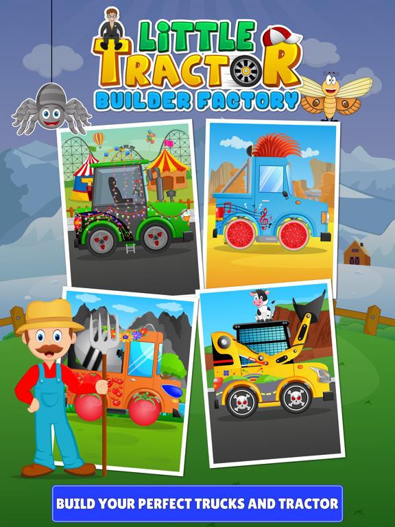 Little Tractor Builder Factory and Build Trucks for Kids