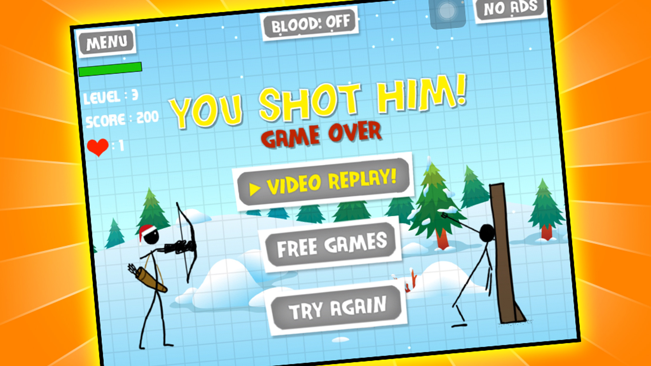 Gingerbread Stick-man - Archery Shooting Showdown
