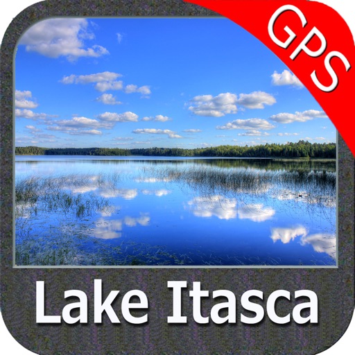 Lake Itasca Minnesota GPS fishing map offline icon