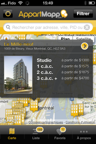 AppartMapp – Recherche d'appartements au Canada screenshot 3