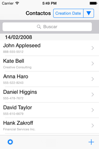 Contacts last entries & search screenshot 3