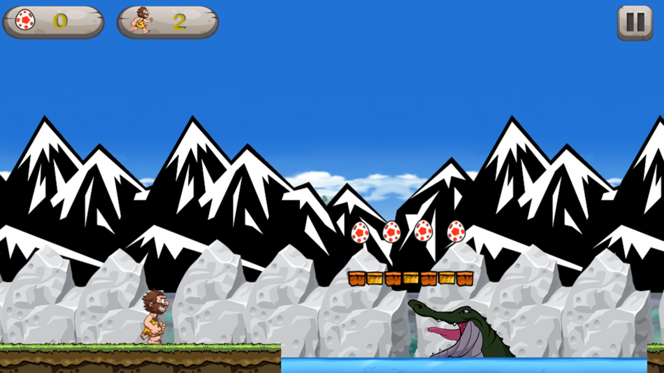 #1. Caveman Hero - Run and Jump Collect Dinosaur Eggs (iOS) 由: Marut Srimarueang