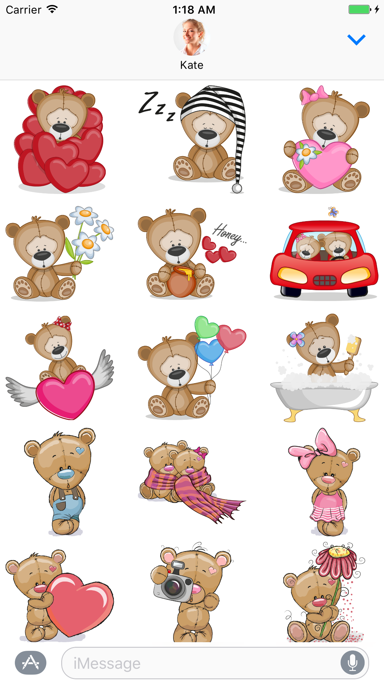 Teddy Bear - Stickers for iMessage screenshot 3
