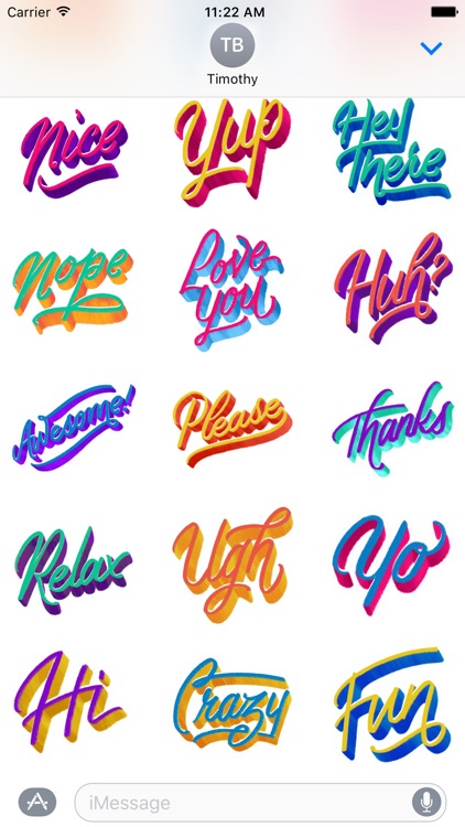Small Talk: Hand Lettered Stickers