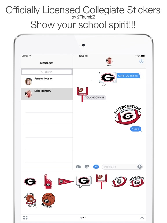 Screenshot #4 pour University of Georgia Stickers for iMessage