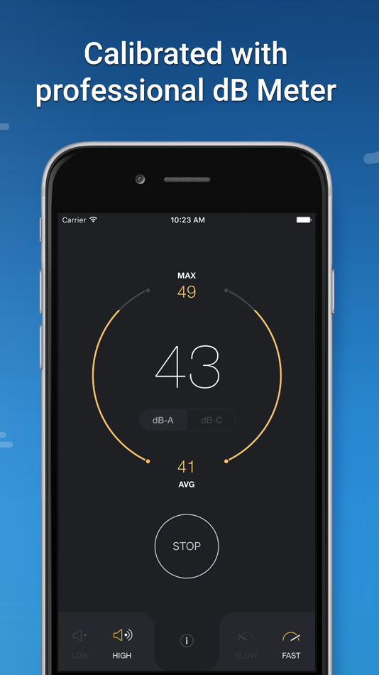 #5. dB Decibel Meter - sound level measurement tool (iOS) 由: Marina Polyanskaya