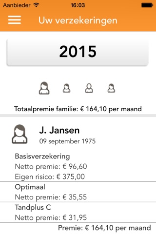 VvAA zorgverzekering screenshot 4