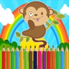 Monkey Coloring For Kids learning Fifth Edition