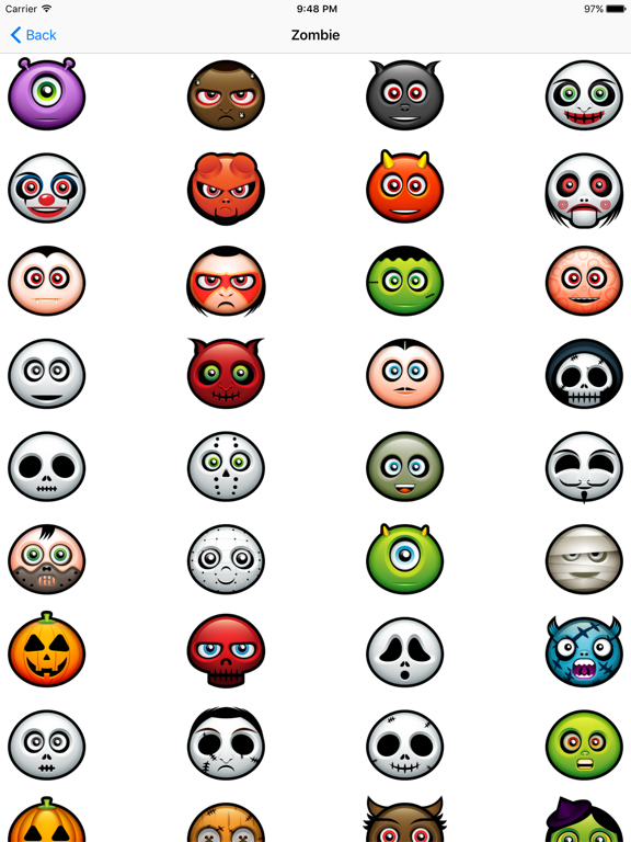 Screenshot #6 pour Zombie Emoji Horrible Troll Faces Spooky Emoticons
