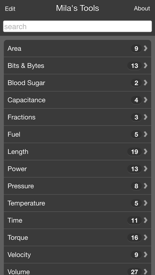 #1. Mila's Tools Unit Converter (iOS) 由: Scott DeSapio