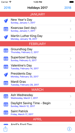 Holidays Calendar(圖1)-速報App