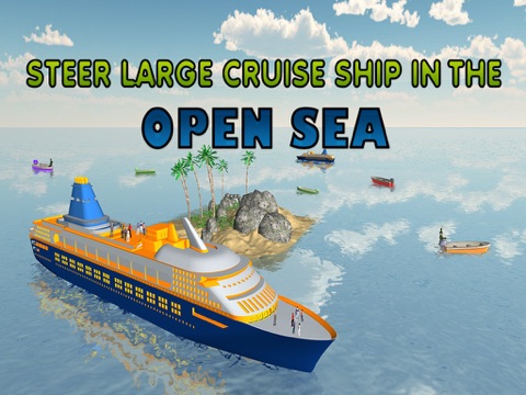 Корабль симулятор 3D - Паруса мега лодки на море, чтобы забрать и падение пассажиров с острова для iPad