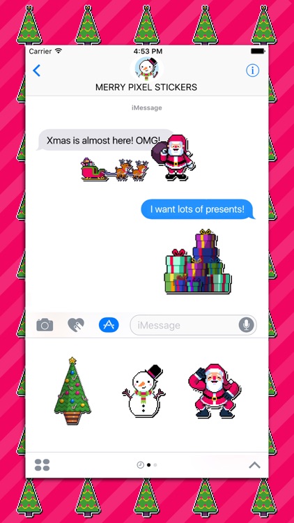 Merry Pixel Stickers