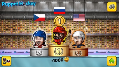 Puppet Ice Hockey: Championship of the big head nofeet Marionette slapshot stars Screenshot