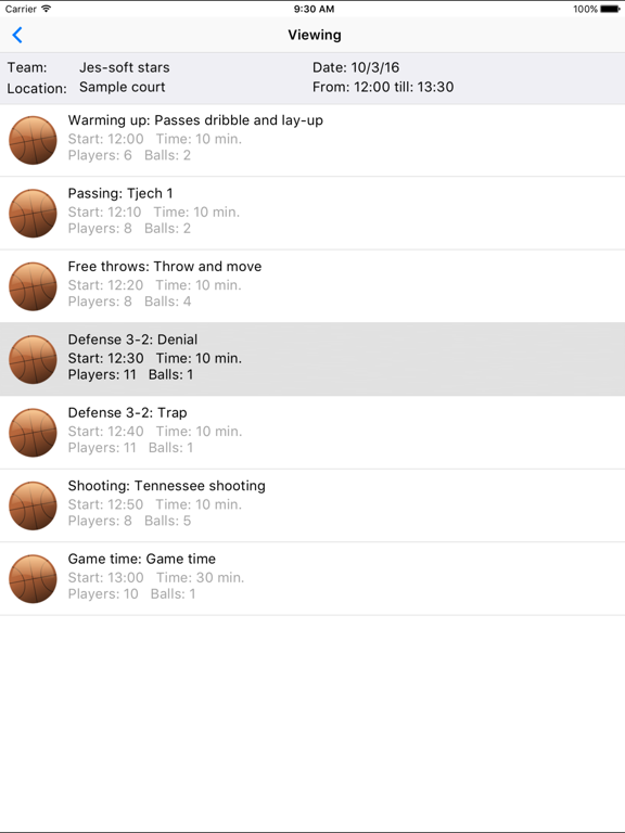 Basketball Playview iPad screenshot 2 - Sports app