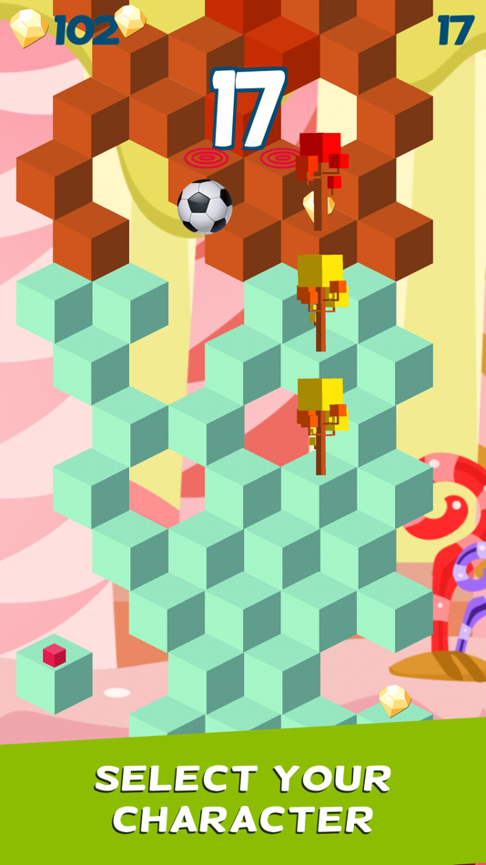 #2. Cube Skip Ball Games - Reach up high in the sky play this endless blocks stacking free (iOS) 由: pisan kemthong