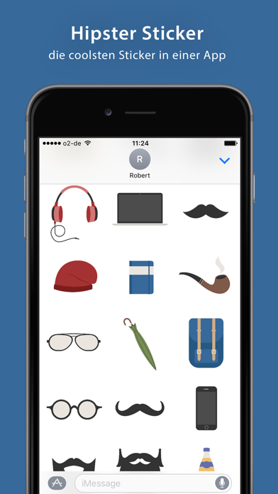 Screenshot #1 pour Hipster Sticker Pack - iMessage