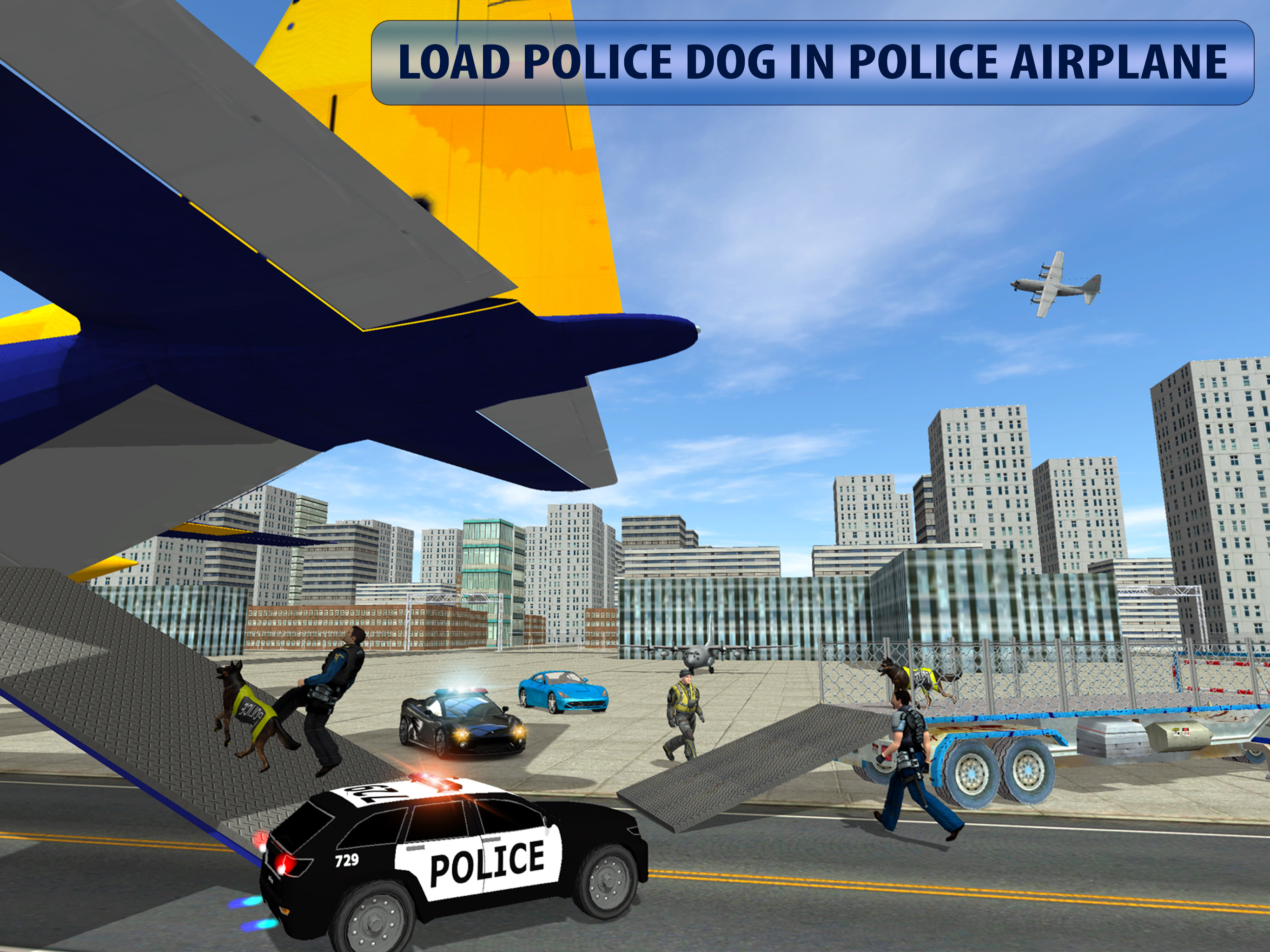 Police Airplane Dog Transport