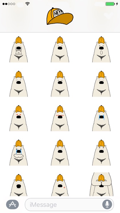 Polar Bear faces sticker