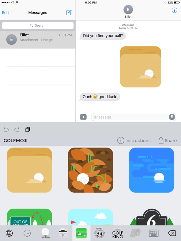 Screenshot #4 pour Golfmoji - Golf Emojis and Stickers