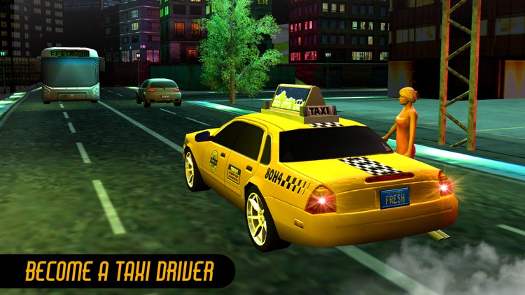 Taxi Driver 3D-Extreme Taxi driving & parking game screenshot-3