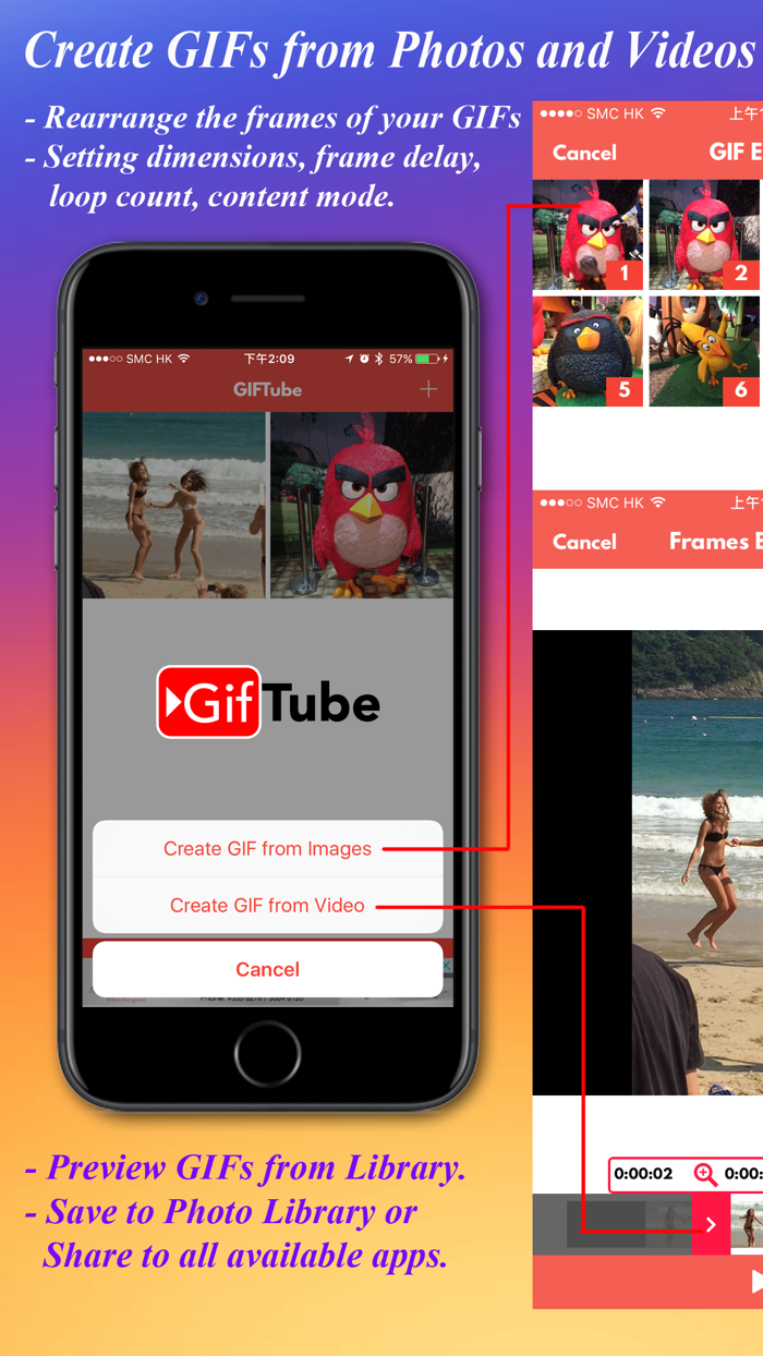 GifTube -Photos and Videos to Gifs for WhatsApp