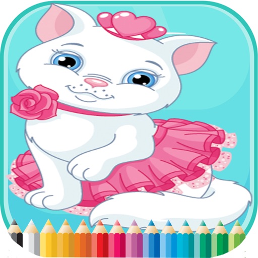 Cat & Dogs Coloring Book - for Kids Icon