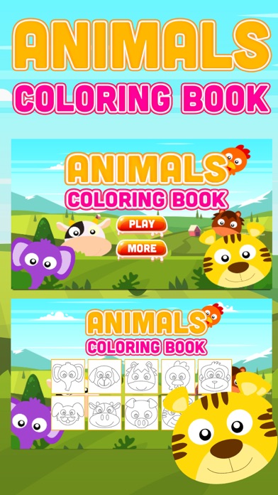 Screenshot #1 pour Animaux Coloring Book Mignon