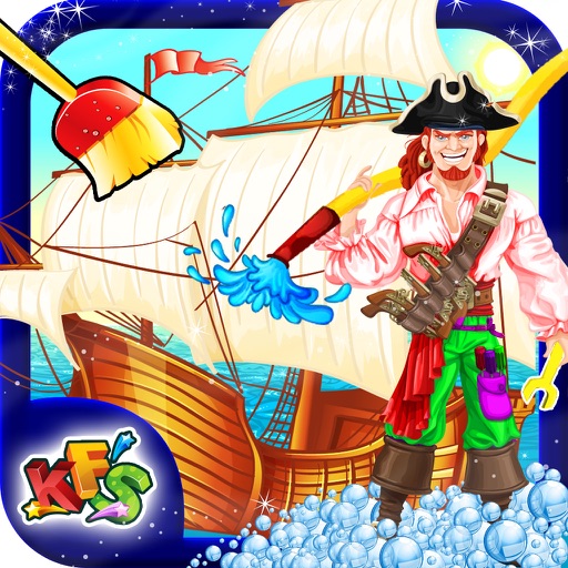 Kids Ship Wash Salon – Cleanup & repair pirate ships in this crazy mechanic game icon