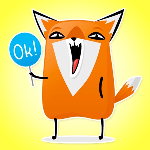 Cartoon Fox • SUPER Stickers for iMessage Emoji icon