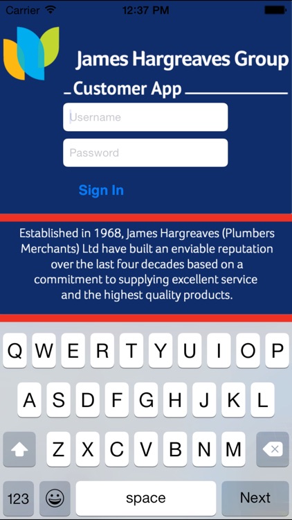James Hargreaves Customer App