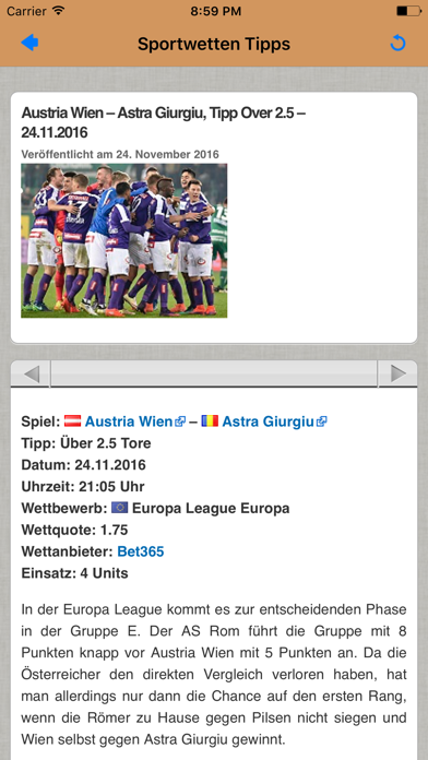 Screenshot #3 pour Sportwetten Tipps der Wettbasis