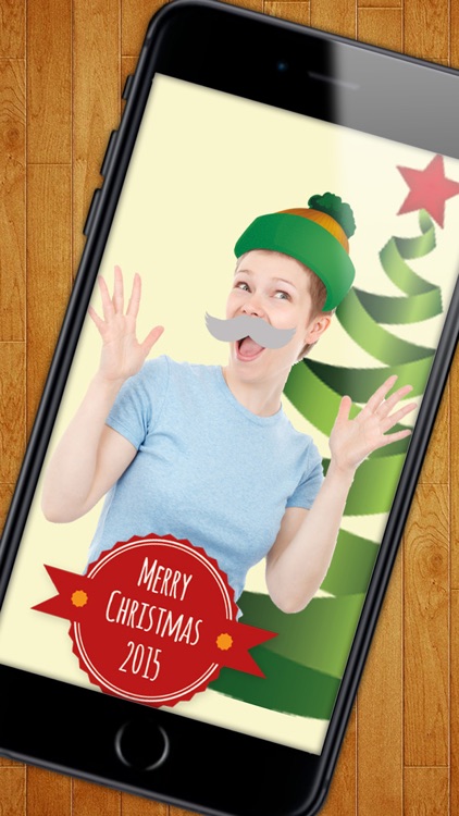Photo editor with funny Christmas icons - Pro