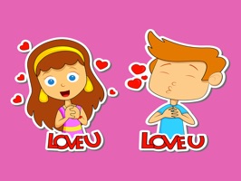 This app, you can already sent sticker to your friends