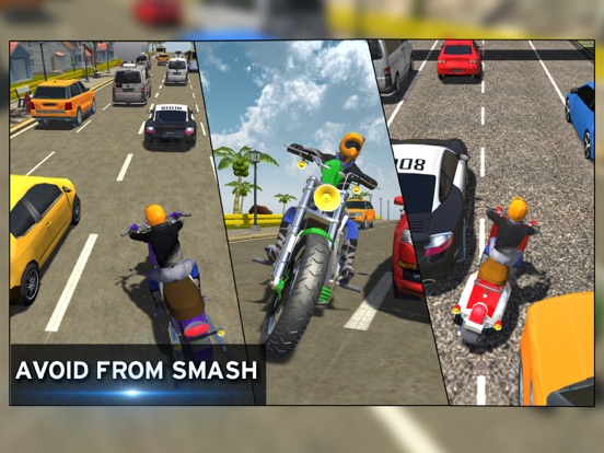 Bike racing Highway Traffic Wheeling 3D master iPad screenshot