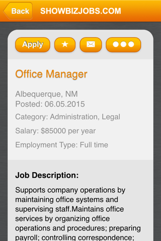 Showbizjobs : Entertainment Industry Job Search screenshot 3