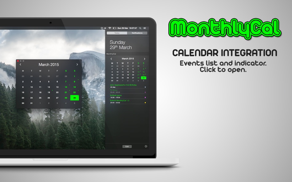 #3. MonthlyCal (macOS) 由: Fausto Ristagno