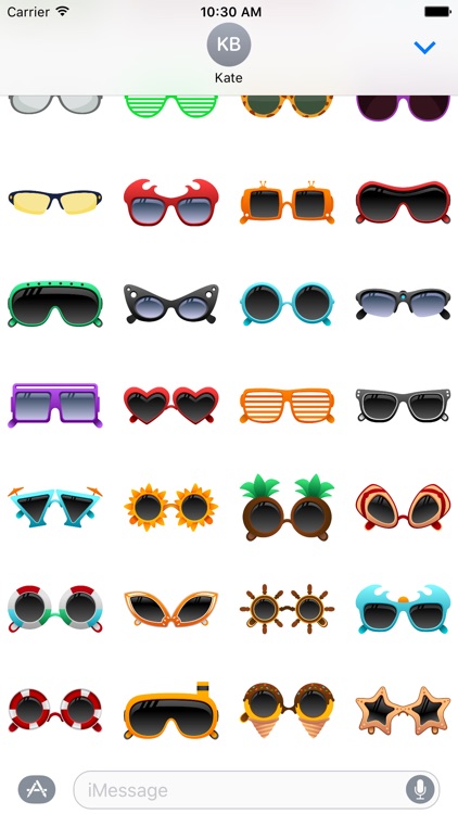 Sunglasses Stickers for iMessage screenshot-3