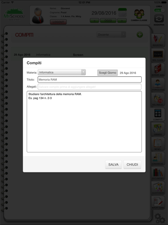 MySchool! Docenti iPad screenshot