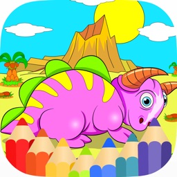 Dinosaur Planet Coloring Book Pages Kids & Adults
