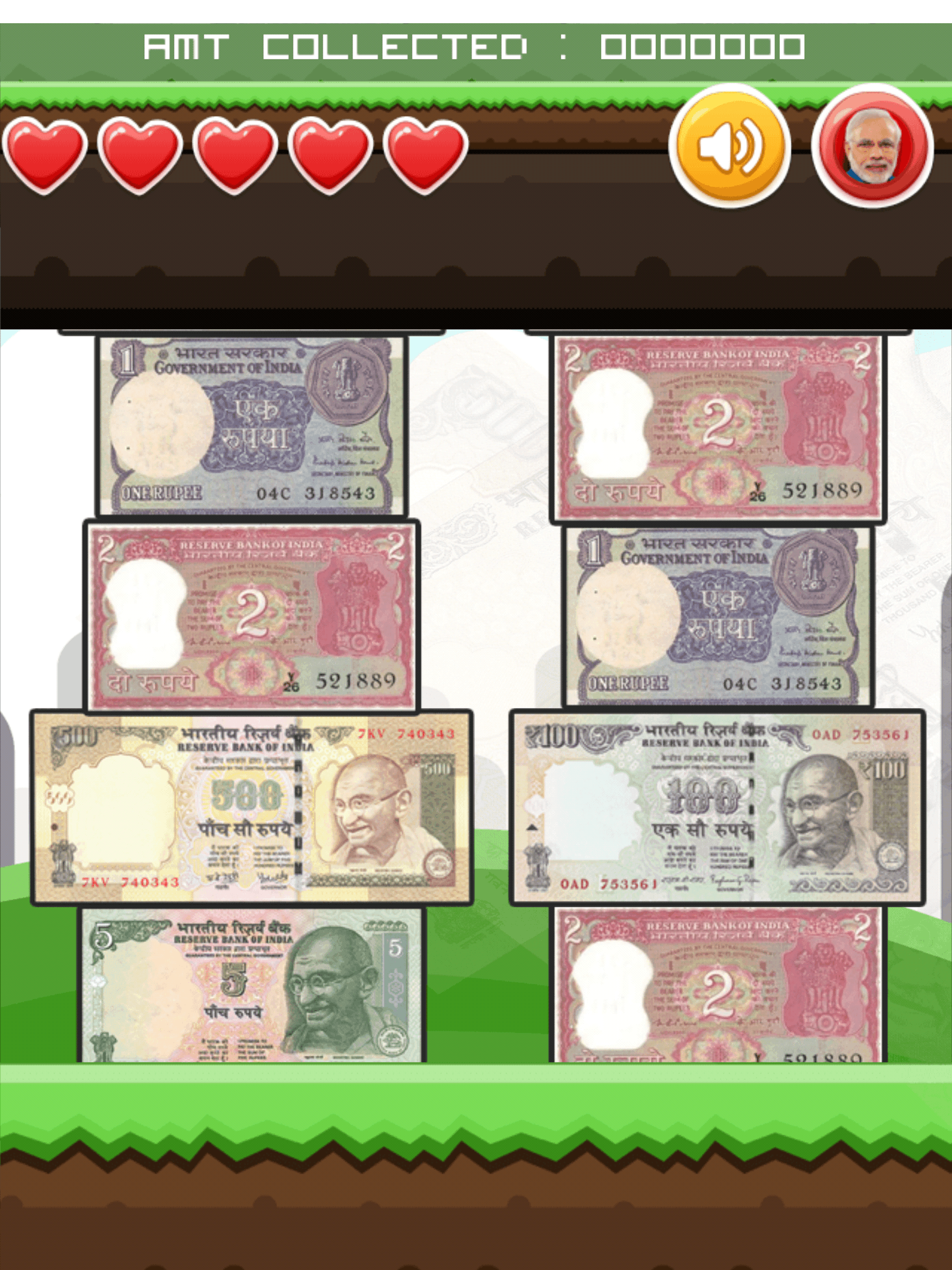 Modi Black Money Tiles Game