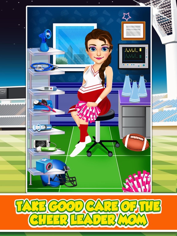 Screenshot #4 pour Cheerleader Mommy's Baby Doctor Salon - Makeup Spa Prom Games for Girls!
